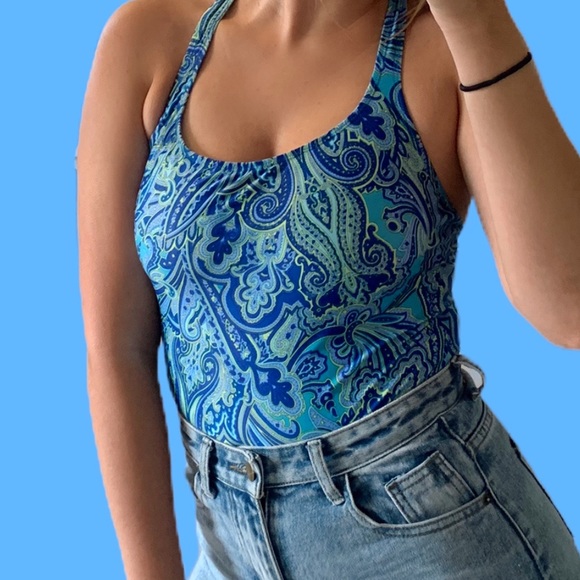 πSOLD ON DEPOP π Retro Paisley Print Tankini - Picture 3 of 6